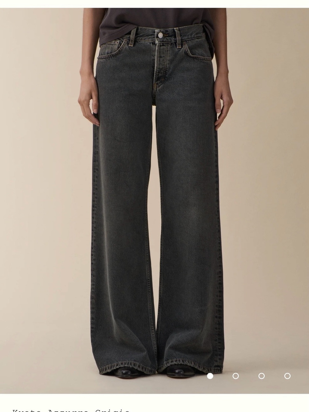 Kyoto Wide-Leg Jeans in Faded Black